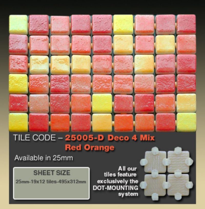 25005-D Deco 4 Mix Red Orange   