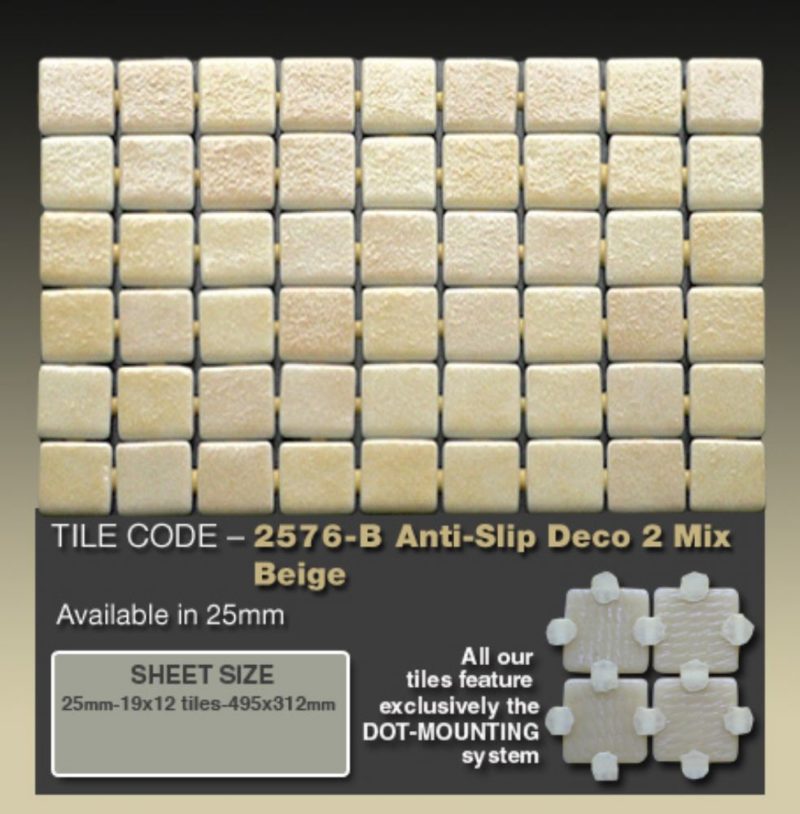 2576-B Anti-Slip Deco 2 Mix Beige   