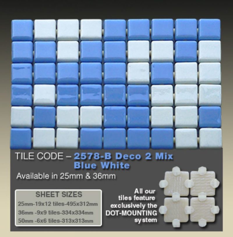 2578-B Deco 2 Mix Blue White   