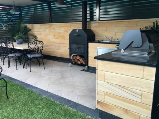 Stone Cladding Teakwood Sandstone Light Weight Cladding 2