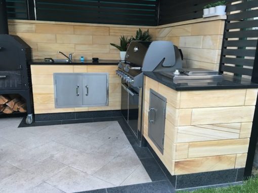 Stone Cladding Teakwood Sandstone Light Weight Cladding 3